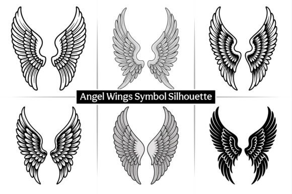 Angel Wings Symbol Silhouette Design Set: A Versatile Tool for Modern Creative Professionals