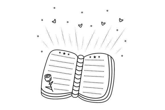 Black Line Magical Open Book: A Versatile Tool for Creativity and Workflow Integration