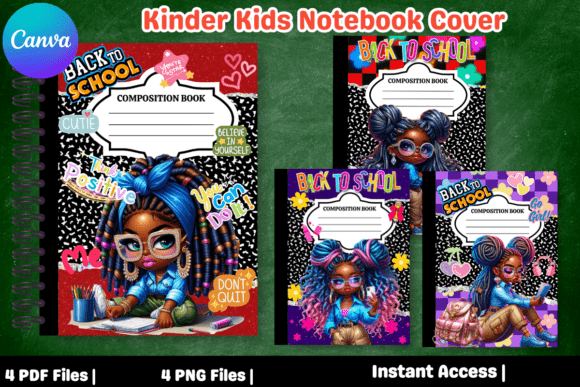 Black Teen Girl Notebook Covers: Empowering Style for Back-to-School Prep