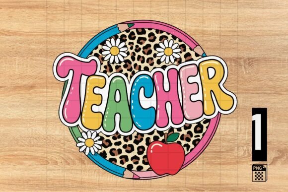 Colorful Teacher Sublimation Design: A Vibrant Addition to Your Classroom and Crafts