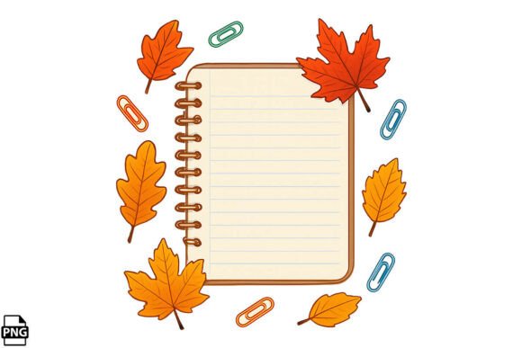Enhancing Creativity and Branding with Notebook with Fall Stickers PNG: A Modern Creative Tool