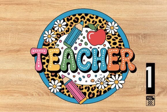 Retro Cute Teacher PNG: A Strategic Design Asset for Creative and Commercial Use