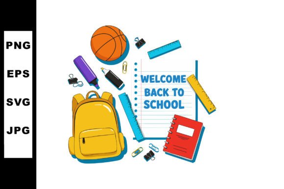 School Supplies Backpack Basketball Note
