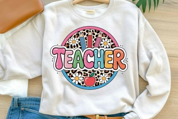 Teacher Leopard Print Daisy SVG PNG: A Vibrant Design for Educators and Creators