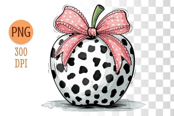 The Dalmatian Apple Pink Bow Clipart PNG: A Trendsetting Element in Modern Classroom and Creative Design